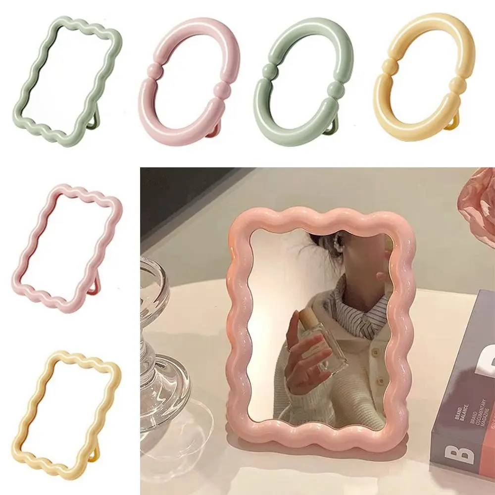 Cute Candy Color Makeup Mirror High-definition Adjustable Beauty Mirror Thickened Table Mirror Home Bedroom Desktop