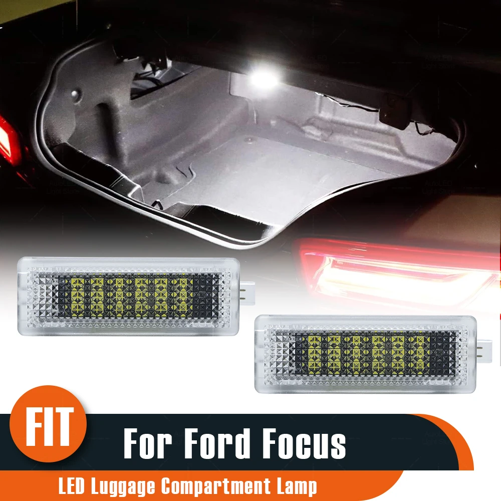 

White LED Interior Boot Trunk Lamps Luggage Compartment Light For Ford Focus 2012-2018 C-Max Fusion Mustang Escape Transit