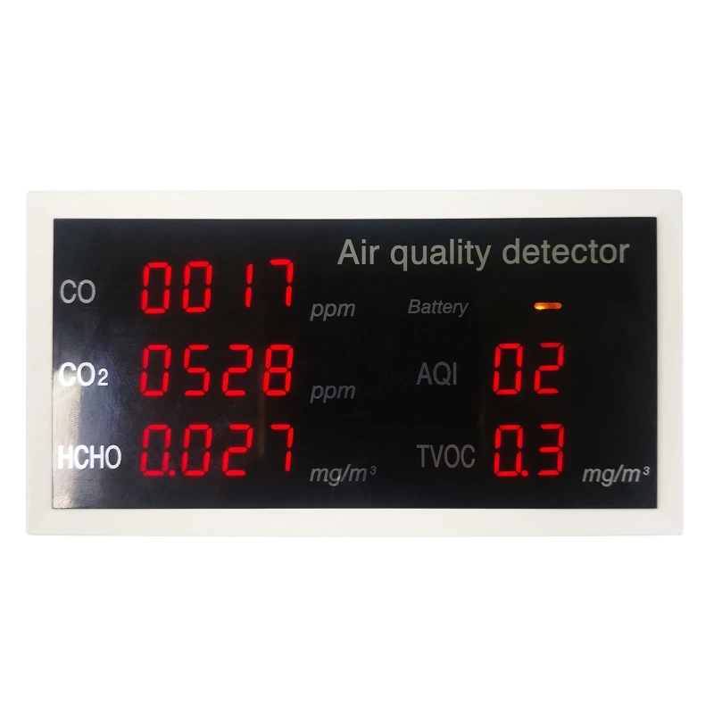 Air Quality Monitor Accurate Tester Formaldehyde CO CO2 Air Gas Detector with Temperature Humidity Portable Drop Shipping