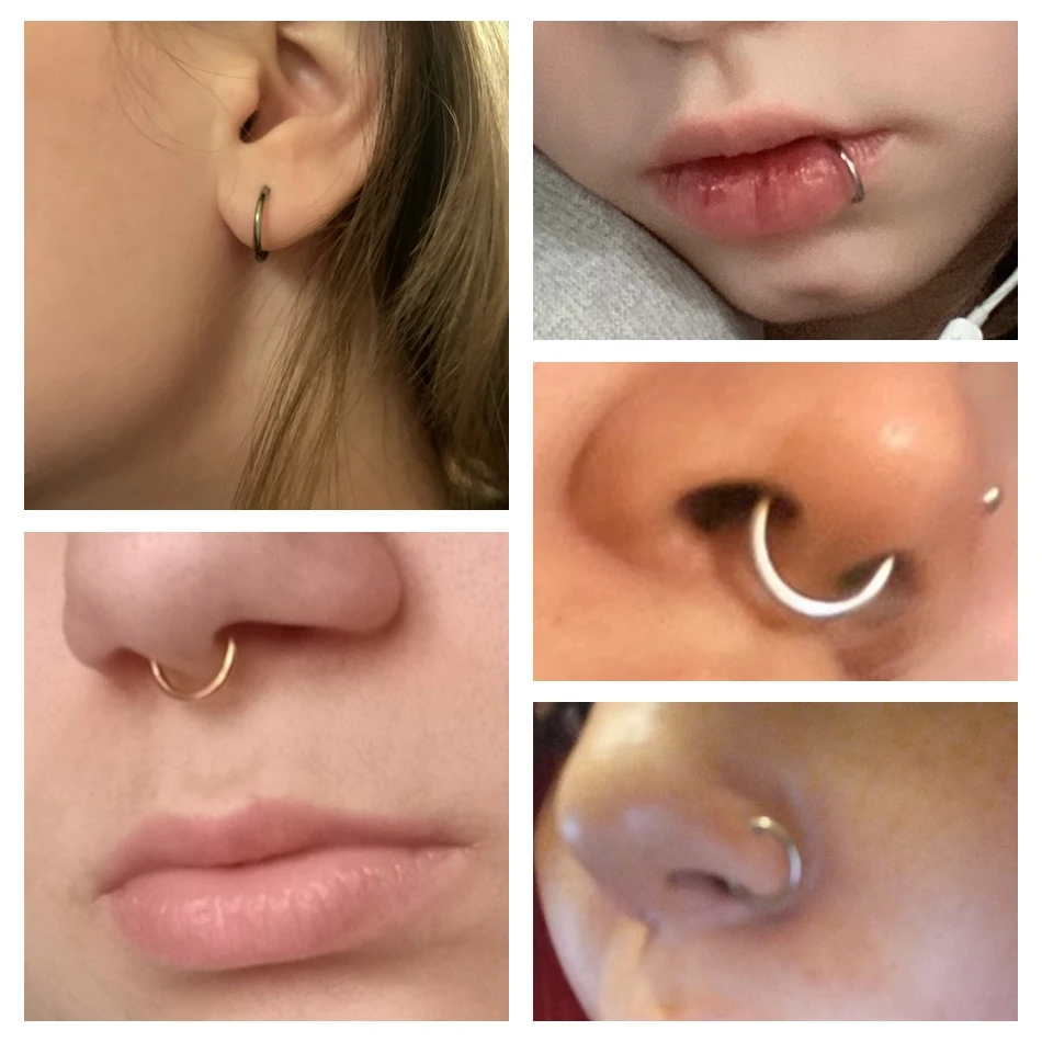 Anneau Clicker Segment Titane G23 – Helix, Tragus, Septum, Nez, Lèvre – Bijou Piercing Articulé Hypoallergénique 8mm – 365 Sleepers