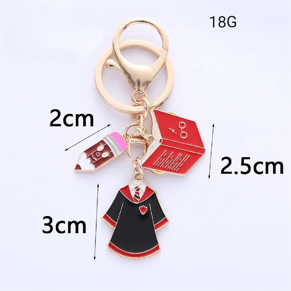 الإبداعية سبيكة اللباس الأكاديمي المفاتيح لخريج قلم رصاص كتاب البكالوريوس قبعة Keyrings لطيف هدايا التخرج على ظهره قلادة