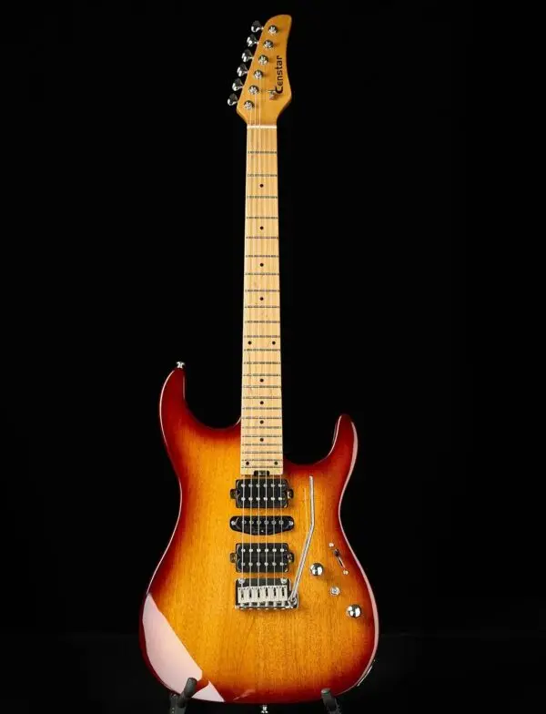 Censtar Electric Guitars with Roasted Mahogany Body and Maple Neck,Bone Nut,Coil Split Humbuckers Pickups,24 Frets