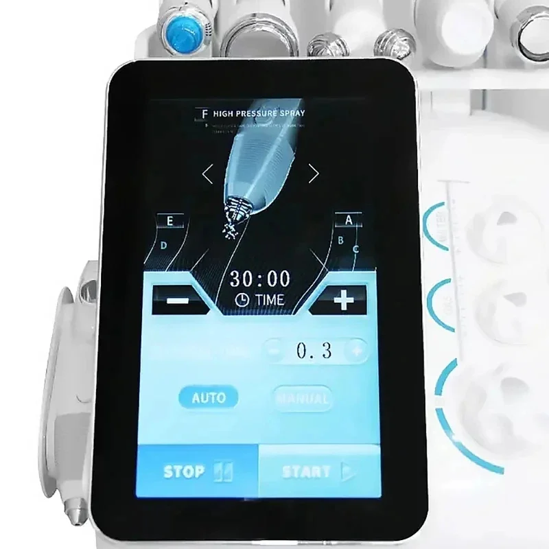 

6-в-1 кислородный аппарат для гидролица, глубокая очистка кожи лица, отбеливание, аквадермабразия, терапия для удаления черных точек, косметическое устройство