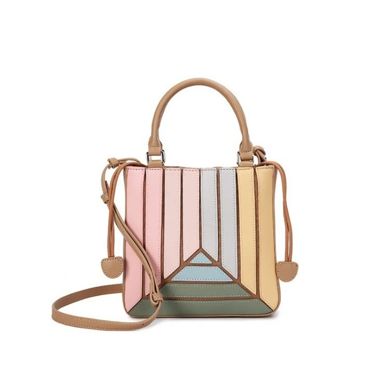 

Crossbody bag for women 2025 new niche design, high-end sense, contrasting color, pleated fashion, versatile and trendy single s