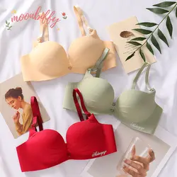 Reggiseno push up confortevole senza schienale senza fili senza cuciture senza anello in acciaio Reggiseni con tracolla regolabile per lingerie da donna