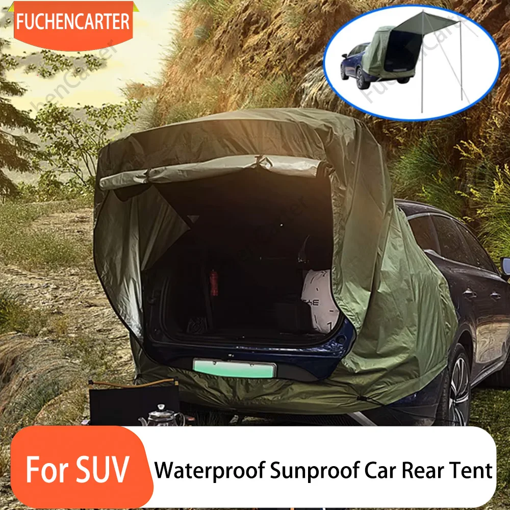 Outdoor Camping Picnic SUV Tailgate Tent Waterproof Sunproof Car Rear Extension Awning Portable Car Trunk Canopy Tent