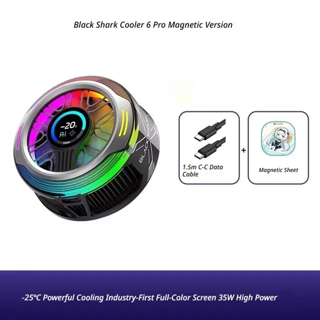 enfriador-magnetico-para-telefono-black-shark-6-pro-refrigeracion-por-semiconductor-pantalla-inteligente-a-todo-color-disipador-de-calor-para-esports-35w-de-alta-potencia-funcooler