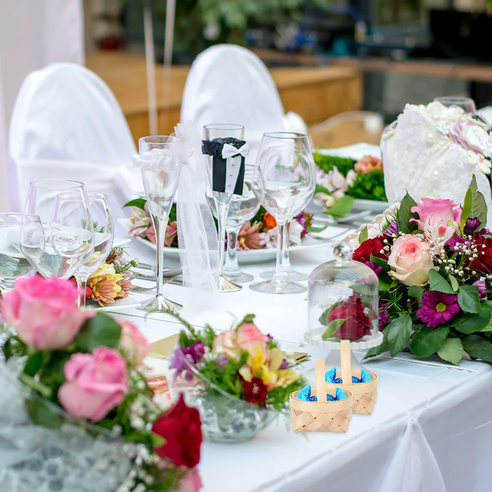 홈 데코, 역할 놀이, 미니어처 조경, 사진 촬영, 웨딩 장식용 미니 바구니 12개