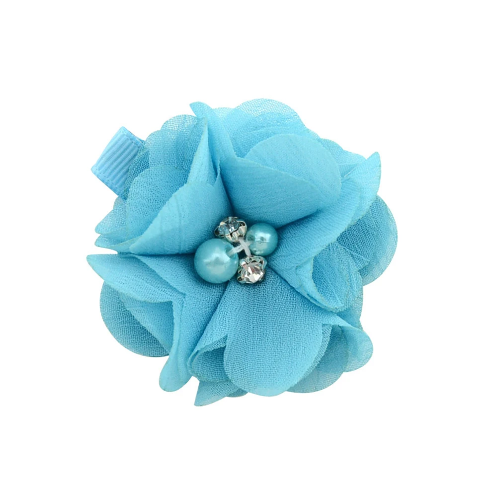 

12pcs Pearl Flower Hair Clips Alloy Stylish Bang Bobby Pins Rhinestone Snap Clips Daily Life Women Children Gift