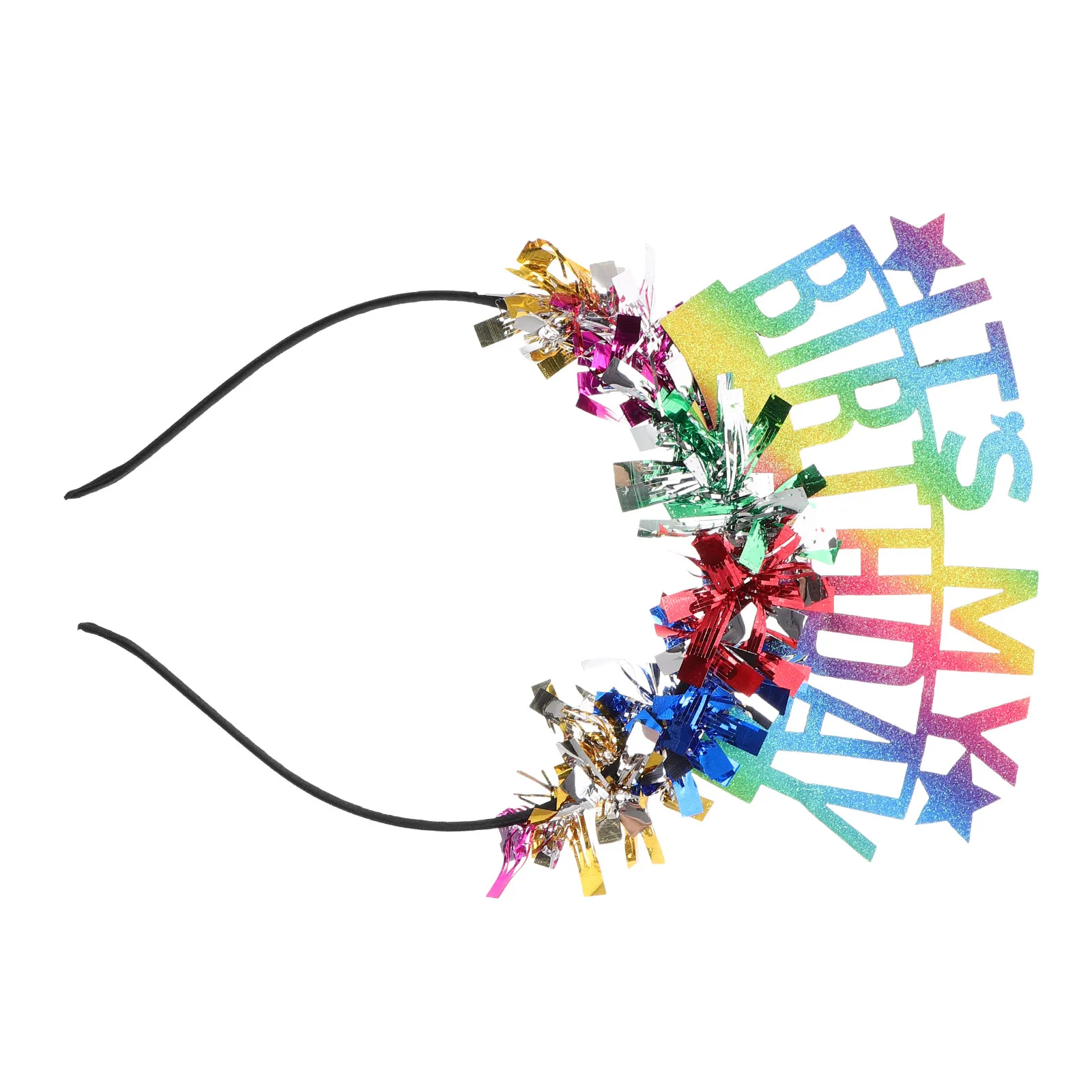

Birthday Headband Crown Featuring Sparkling Glitter Letters and Colorful Tassels It's My Birthday Hair Accessory for All Ages