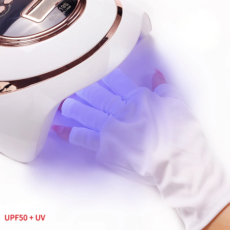 Guantes de protección UV para uñas, 2 piezas, lámpara Led a prueba de radiación, protección de manos, manicura, herramientas para uñas, secador de lámpara de luz UV