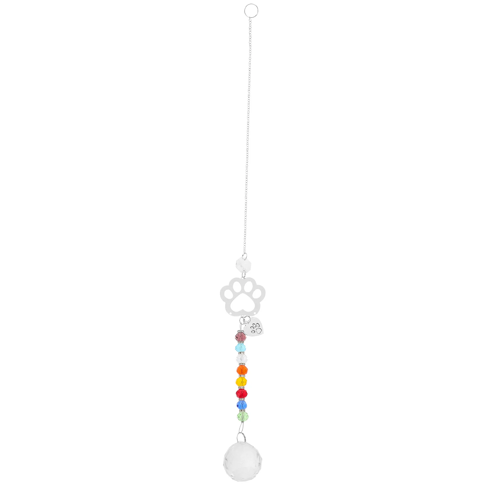 

Claw Shaped Suncatcher Pendant White Crystal Home Decor Hanging Ornament for Window Wall Patio Garden Decoration