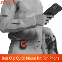 Vertical Multifunction Waist Clip Universal Hands Free Buckle Lock Adjustable Phone Holder Outdoor Belt Anti Skid Quick Mount