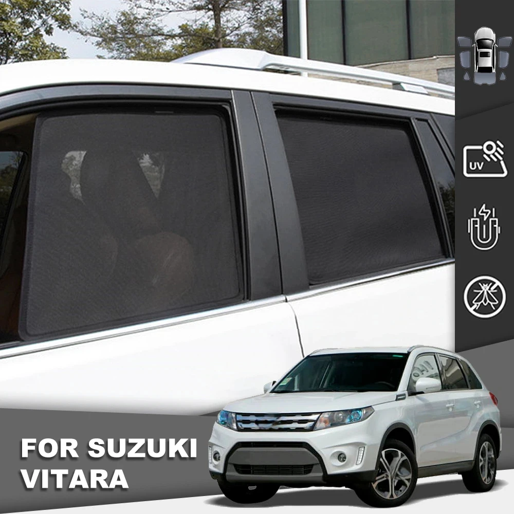 For Suzuki Vitara LY 2015-2022 Magnetic Car Sunshade Shield Front Windshield Frame Curtain Baby Rear Side Window Sun Shade Visor