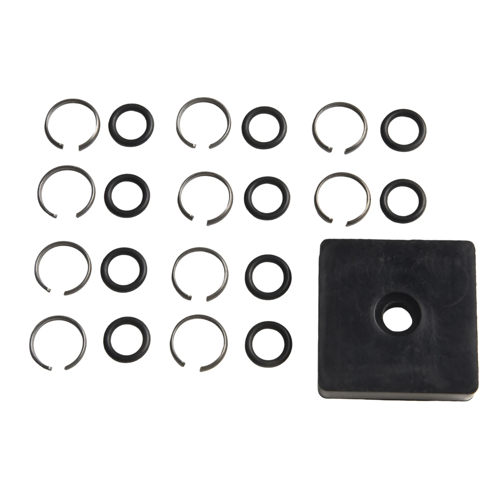 11Pcs/Set 1/2In Wrench Retaining Ring Clip With O-Ring With Anvil Install Tool, For 1/2In Square Drive Power/pneumatic Wrenches