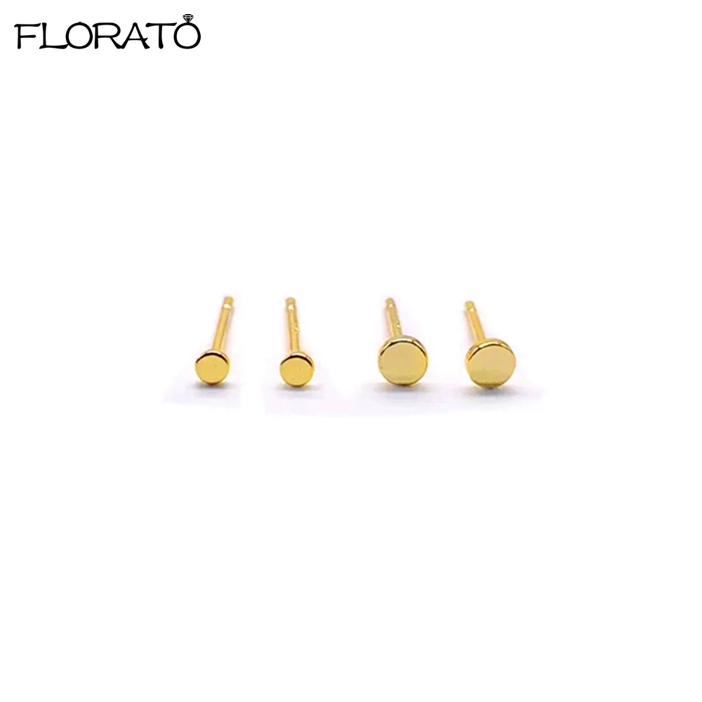 2/3/4mm Round Small Earrings 925 Sterling Silver Needle Fashion Gold Color Stud Earrings 2023 Party Trend Piercing Jewelry Gift