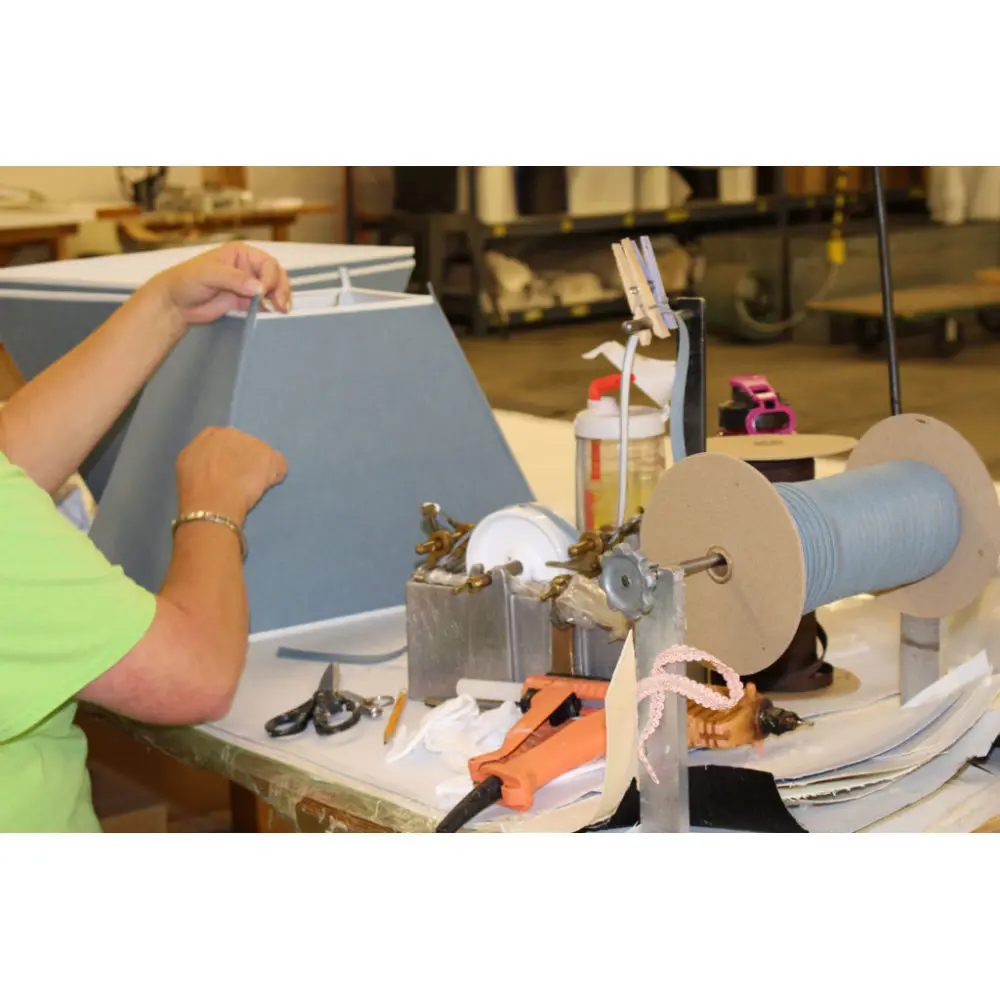 Pantalla de tapa dura con campana cuadrada elegante, 6x12x10, negro, Shantung Natural, dorado, revestimiento, arandela, ajustador, pantalla de mesa