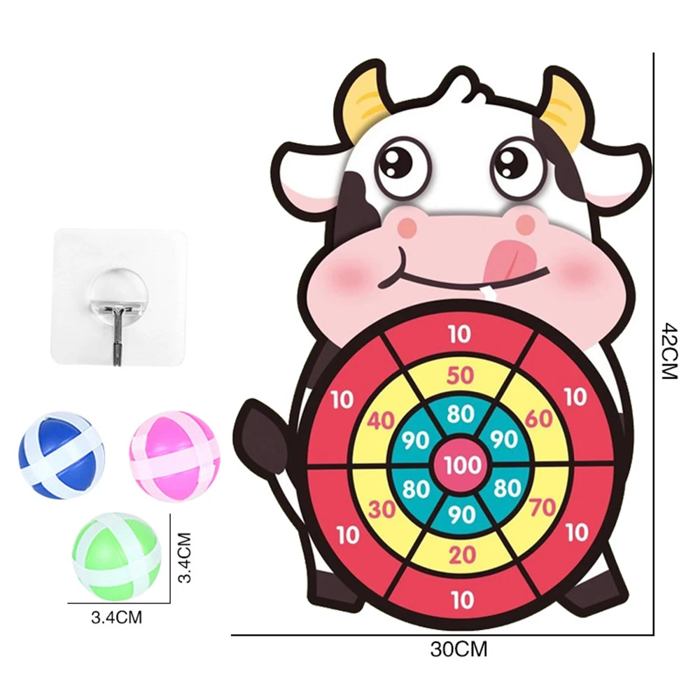 Outdoor Games Toys for 3 4 5 Years Boys Girls Sports Toys Large Dart Board Sticky Balls Bow and Arrow for Kids Indoor Party Game