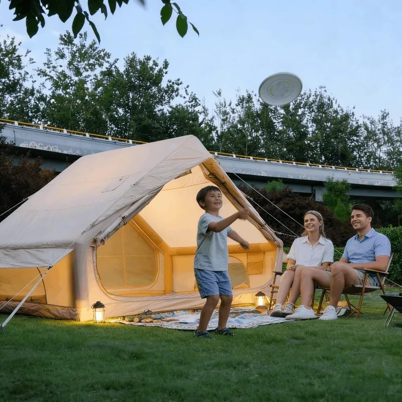 Inflatable Hot Tent Stove Jack Six SQM 300D Oxford Arctic Winter Air Supported Alpine Sanctuary Fourteen KG Wholesale