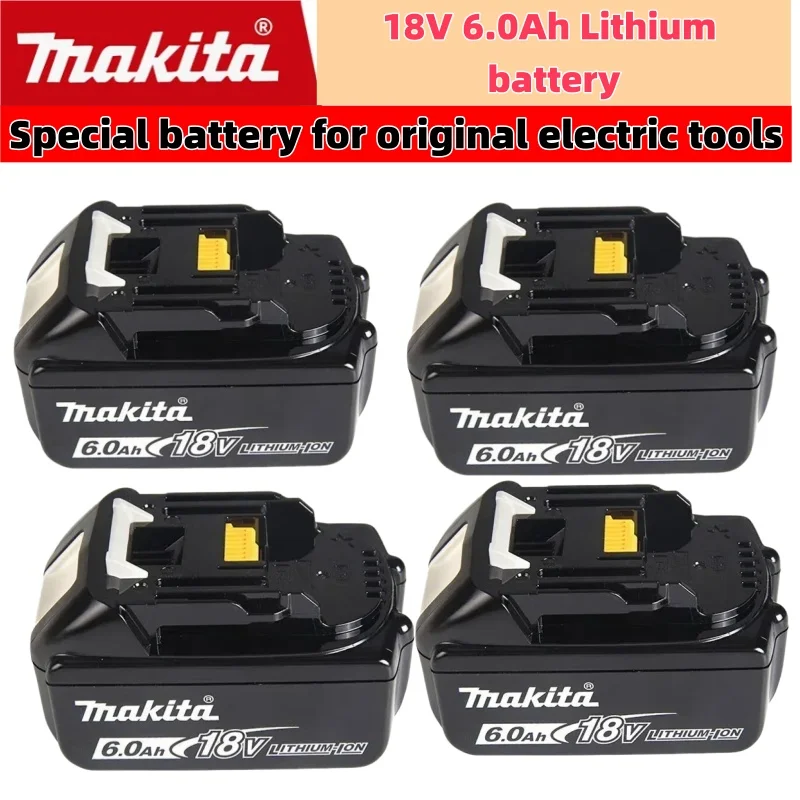 Makita BL1860 18V 6Ah High Capacity Original Battery with Level Indicator Rechargeable Lithium Fit BL1840 BL1850 All 18V Tools