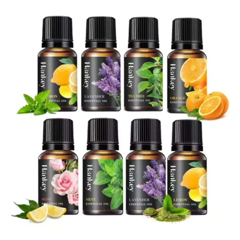 

New Set 8 aromatherapy essence 10ml wax candle soap lavender mint essential oil