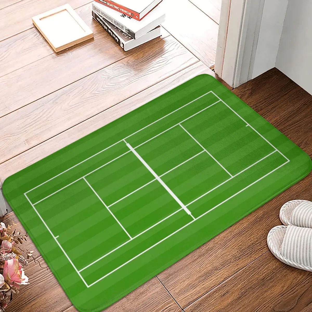 Tennis Marking Court Doormat Rug Carpet Mat Footpad Polyester Anti-slip Dust-Proo Entrance Kitchen Bedroom Balcony Toilet