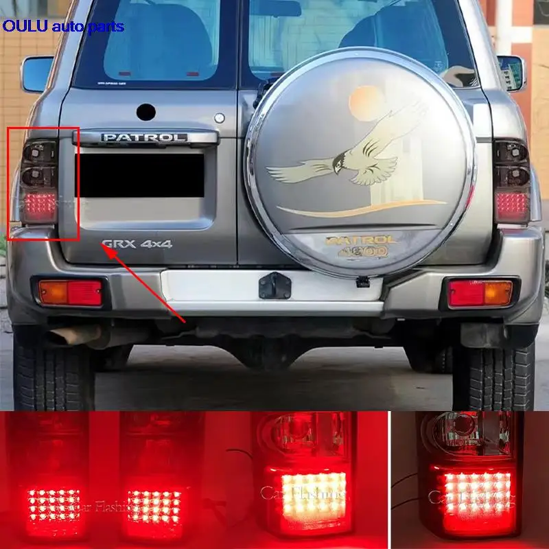 For Nissan Patrol GQ Y61 GR 1998 - 2003 LED rear tail light brake light rear turn signal modified tail light assembly auto parts