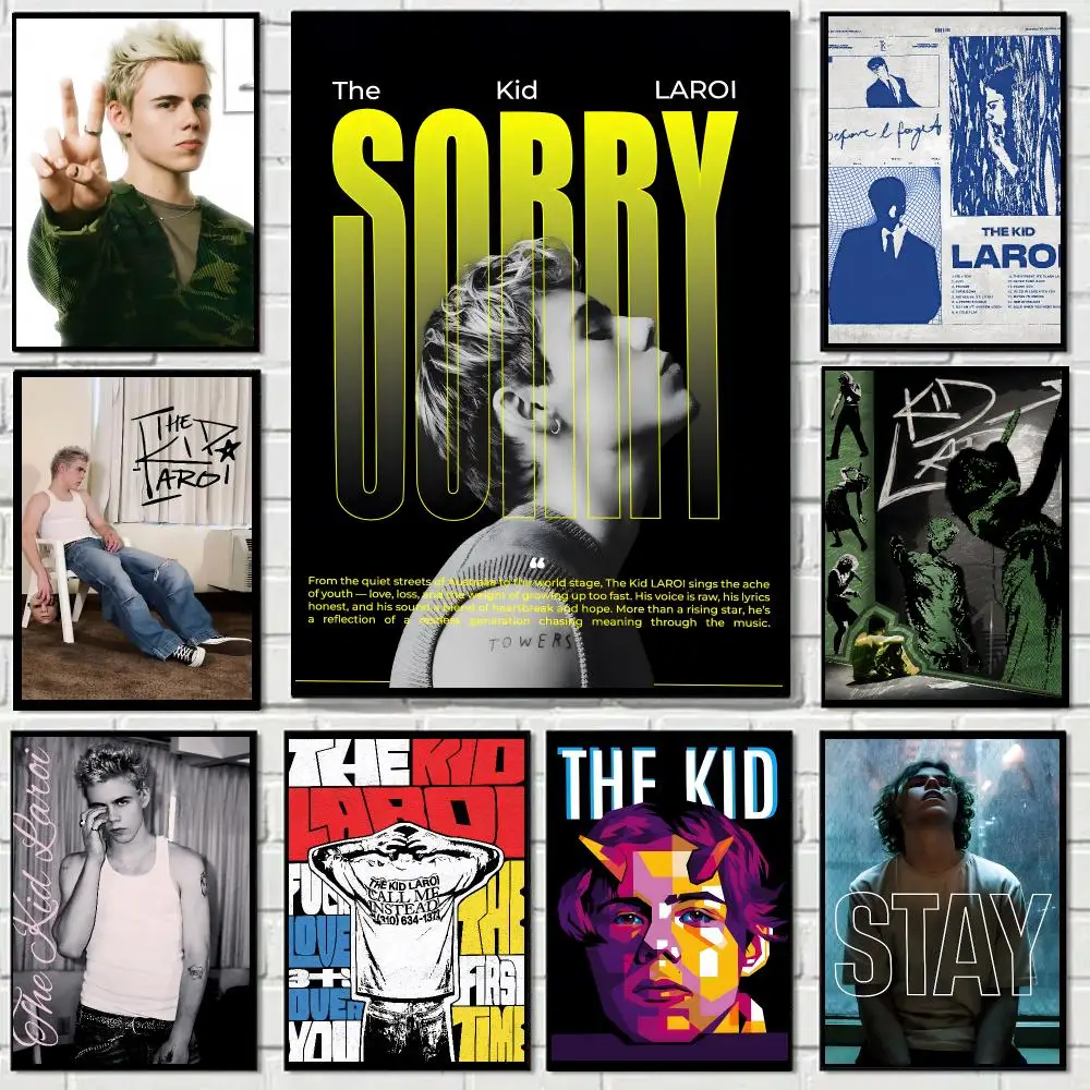 The Kid LAROI Rapper Pop Rap Poster Self-adhesive Advanced Aesthetic Printing Paper Wall Art for Living Room Home Decor