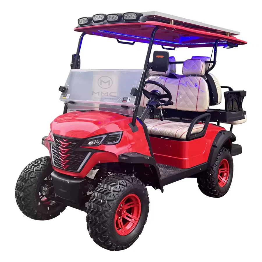 Shining chinese 48v low cheap price electric 4 seat customized solar panel electric golf cart price sale electric golf buggy