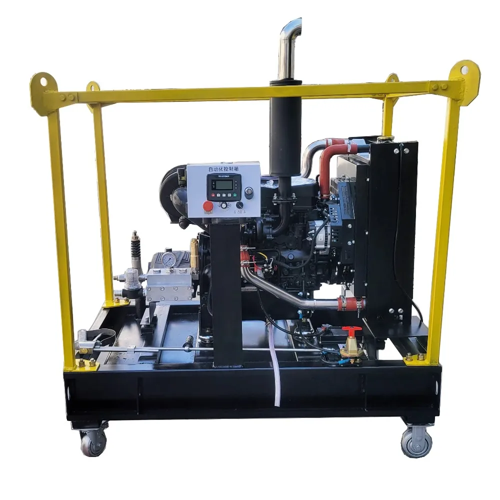 Pulitore ad altissima pressione diesel industriale da 55 HP |   500 Bar (7250 PSI) |   Idro getto per acqua Blaster da 38 LPM