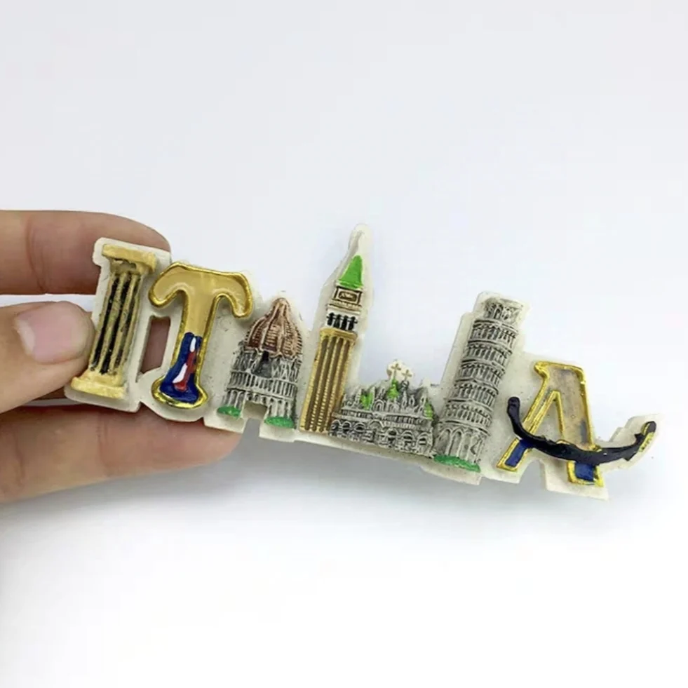 Europe Italy Napoli Roma Pisa Verona Otrant Aiberob 3D Refrigerator Magnets Fridge Magnetic Tourist Souvenir Decoration Articles