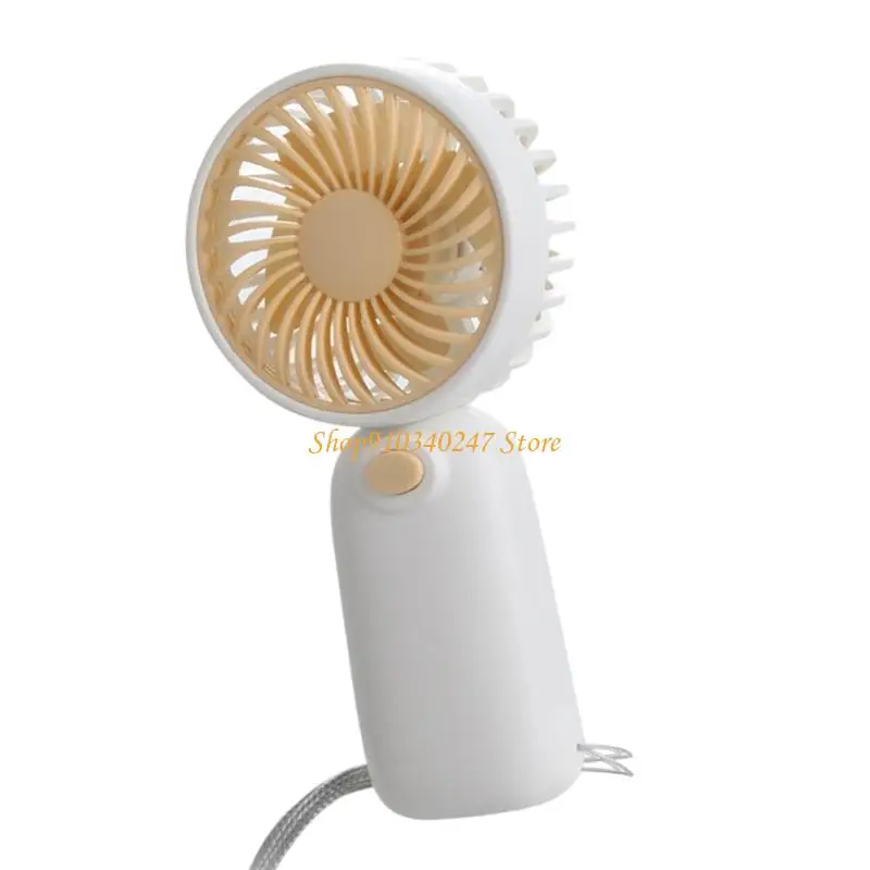 Q22A Portable Handheld Fan Battery Operated Silents Motor Includes Wrist Straps For Desk Car Trip