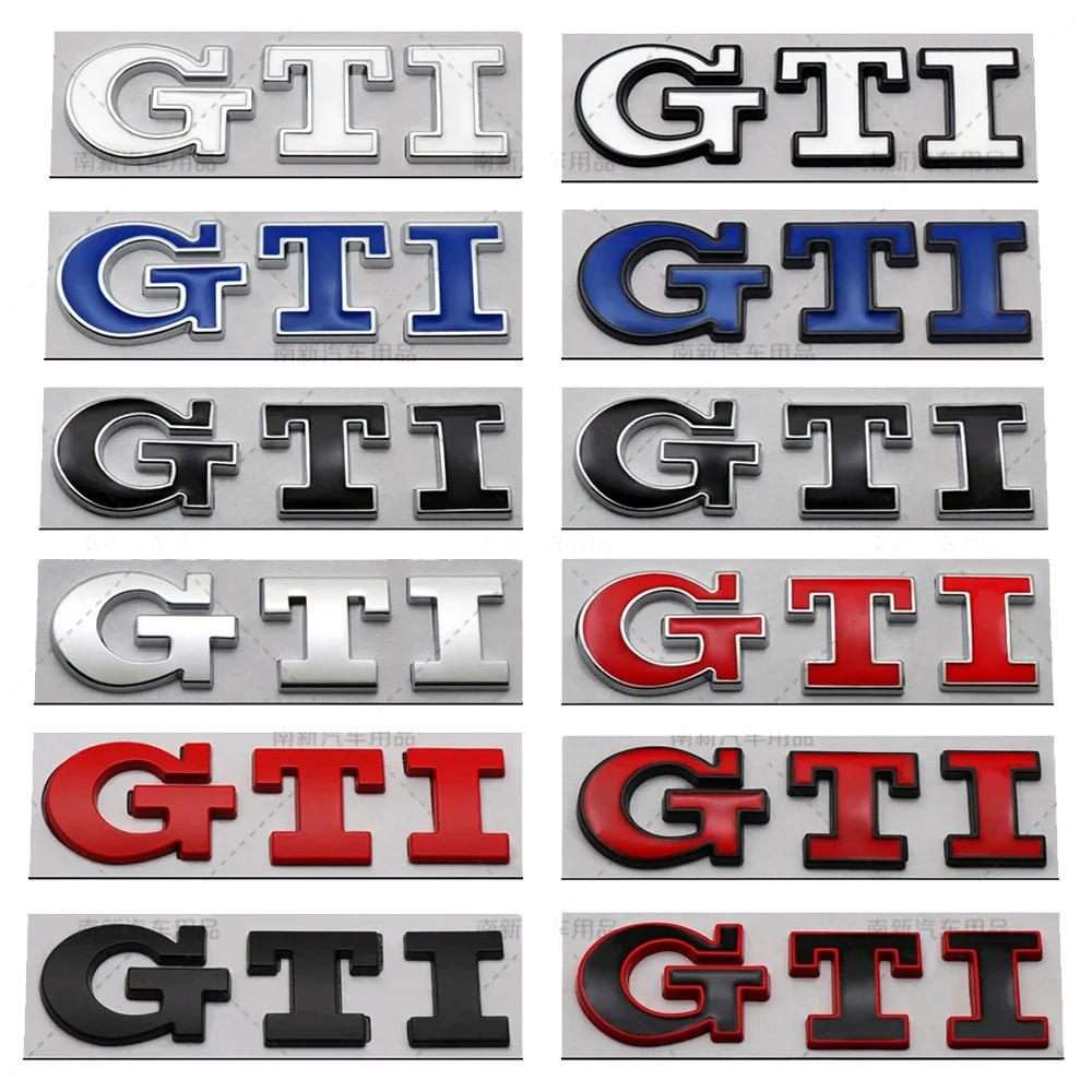 Metal Car GTI Logo Rear Trunk Emblem Stickers Decals for Volkswagen VW Golf 4 5 6 7 8 Passat Jetta Polo Touareg GTD GLI Touran