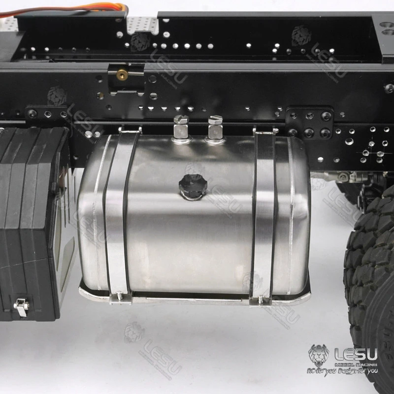 RC 1/14 LESU Metal Oil Tank Fuel Tank for Tamiya Hydraulic Excavator Loader Dump Truck for MAN VOLVO Trailer Tipper DIY Parts