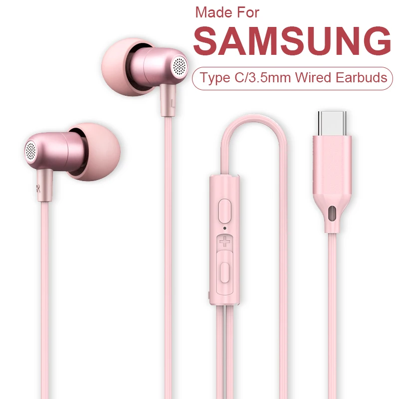 For Samsung Galaxy S26 S25 S24 Utra Type C Wired Headphones HiFi Surround Sound With Mic Music Sleep Sport Headset For iPhone 18