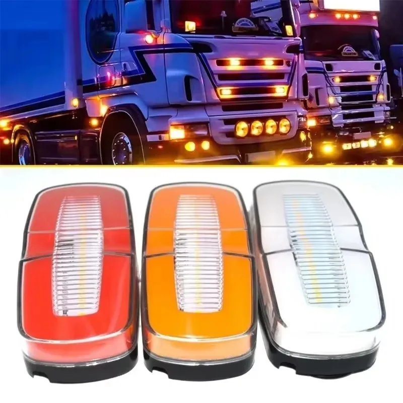 Turn Signals Flowing Yellow Light Led Side Marker Lights Rear Tail Lamp Car Trailers Lorries Buses SUV RV 12V 24V Trucks 28LED