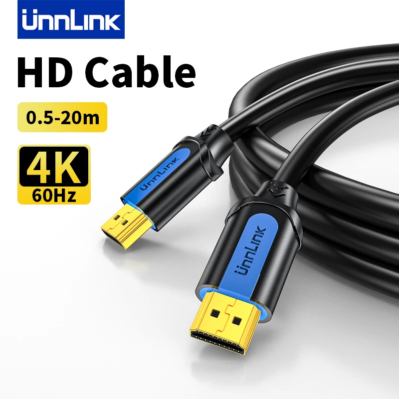 Unnlink 4K 60Hz HDMI Cable for TV Box PS5/PS4/PS3 Splitter Switcher HDMI Cable 18Gbps ARC Dolby Vision 0.5m-20m