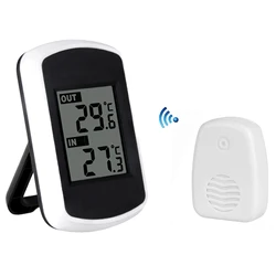 LCD Digital Wireless Indoor Outdoor Thermometer Temperature Measurement Ambient Weather Tester