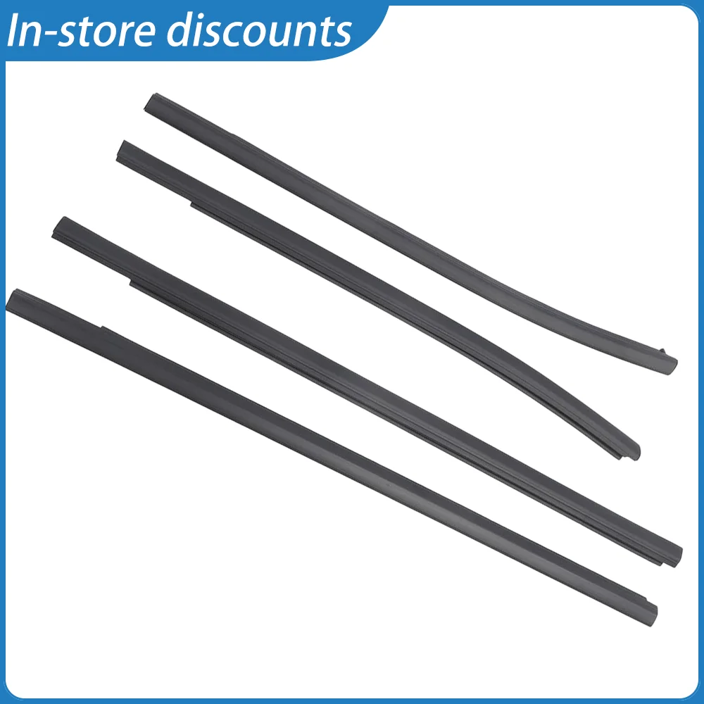 Black Outer Window Mould Weatherstrip 4Pcs Crafted alongside Ranger 2011-2021 Spec AB3926201A39AE AB3926201A38AE AB3Z2625555E