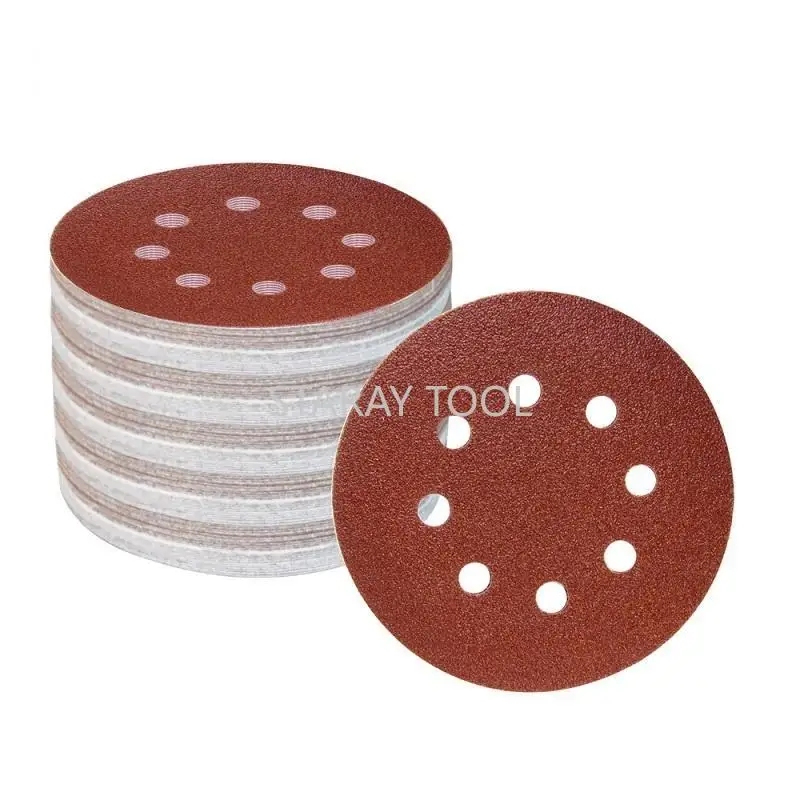 7 Inch 8 Loop Sandpaper 180mm Sanding Discs 100Pcs with Assorted Grits From 80 To 2000 for Polish Tool Accessories