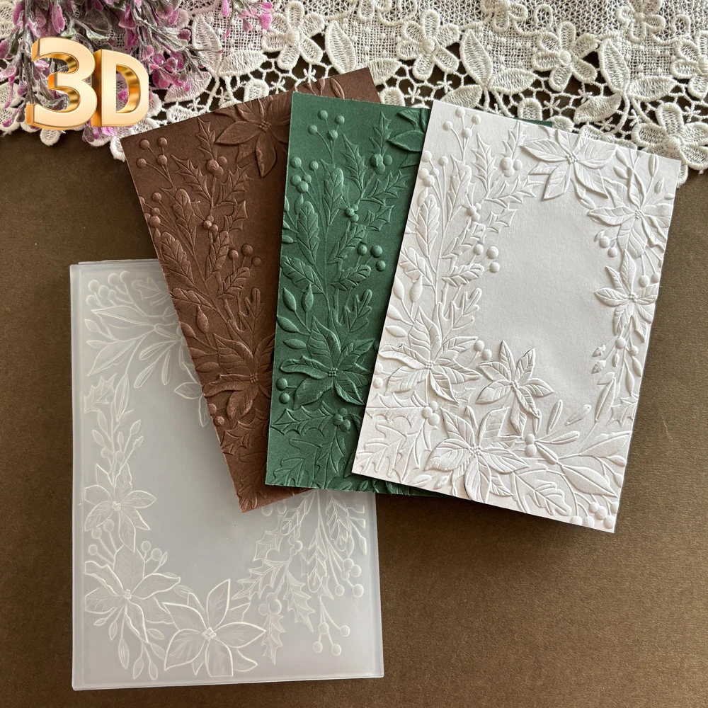 3D Texture Board Plastic Embossed Embossed Board Die DIY Embossed Print Clip Album Greeting Card Handheld Decoration Materials
