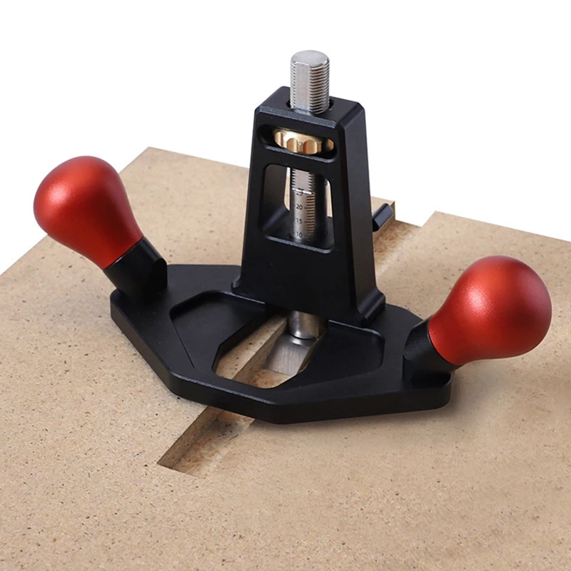 ABSJ-Router Plane Handheld Woodworking Tool Router Plane High Configuration Hand Router Plane With Depth Stop Black