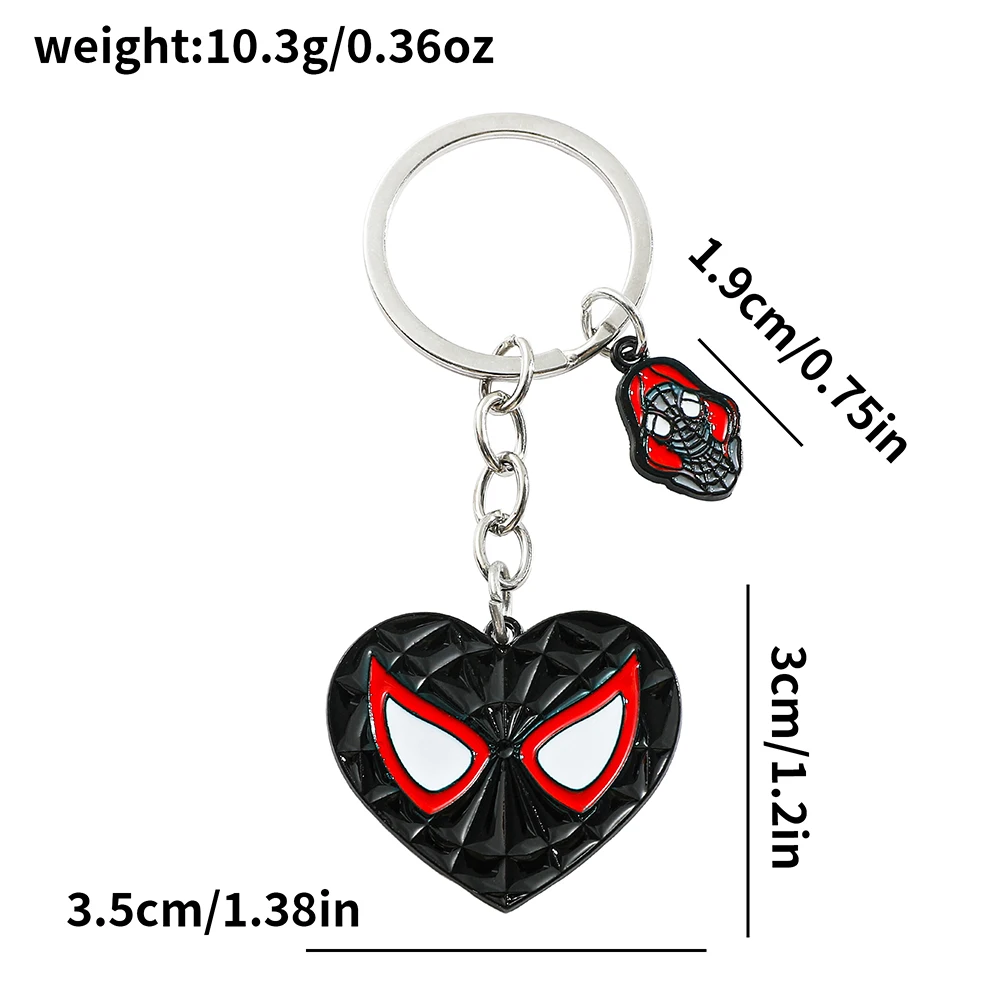 Marvel Spiderman Mask Keyring Superhero Spiderman Keychain Pendant schoolbag Ornament Gifts For Friendsss