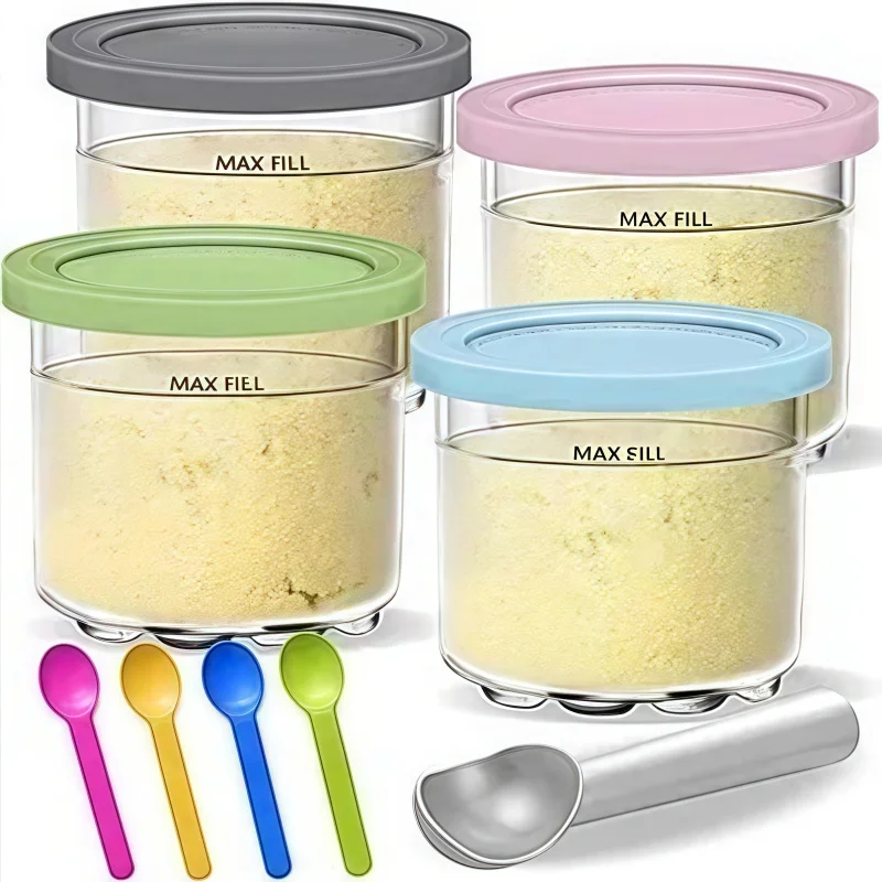 Ninja XSKPLID2CD Pints, Fit NC299AM & NC300s Series Creami Ice Cream Maker