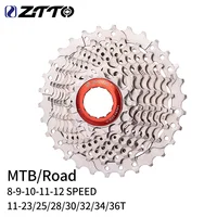 ZTTO-Cassette de velocidad para bicicleta de montaña, piñón libre de 10v, 8/9/10/11/12 velocidades, 11v, 25T/28T/30T/32T/34T/36T, K7
