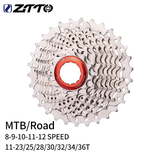 ZTTO-Cassette de velocidad para bicicleta de montaña, piñón libre de 10v, 8/9/10/11/12 velocidades, 11v, 25T/28T/30T/32T/34T/36T, K7