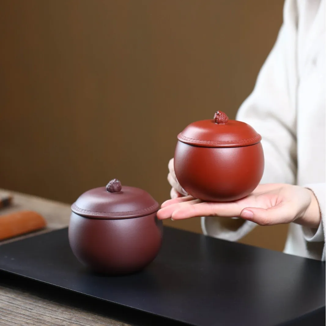 Yixing Premium Purple Clay Canister, Storage Awakening Jar, Golden Toad Fortune Toad, Wealth-Attracting Treasure Container,