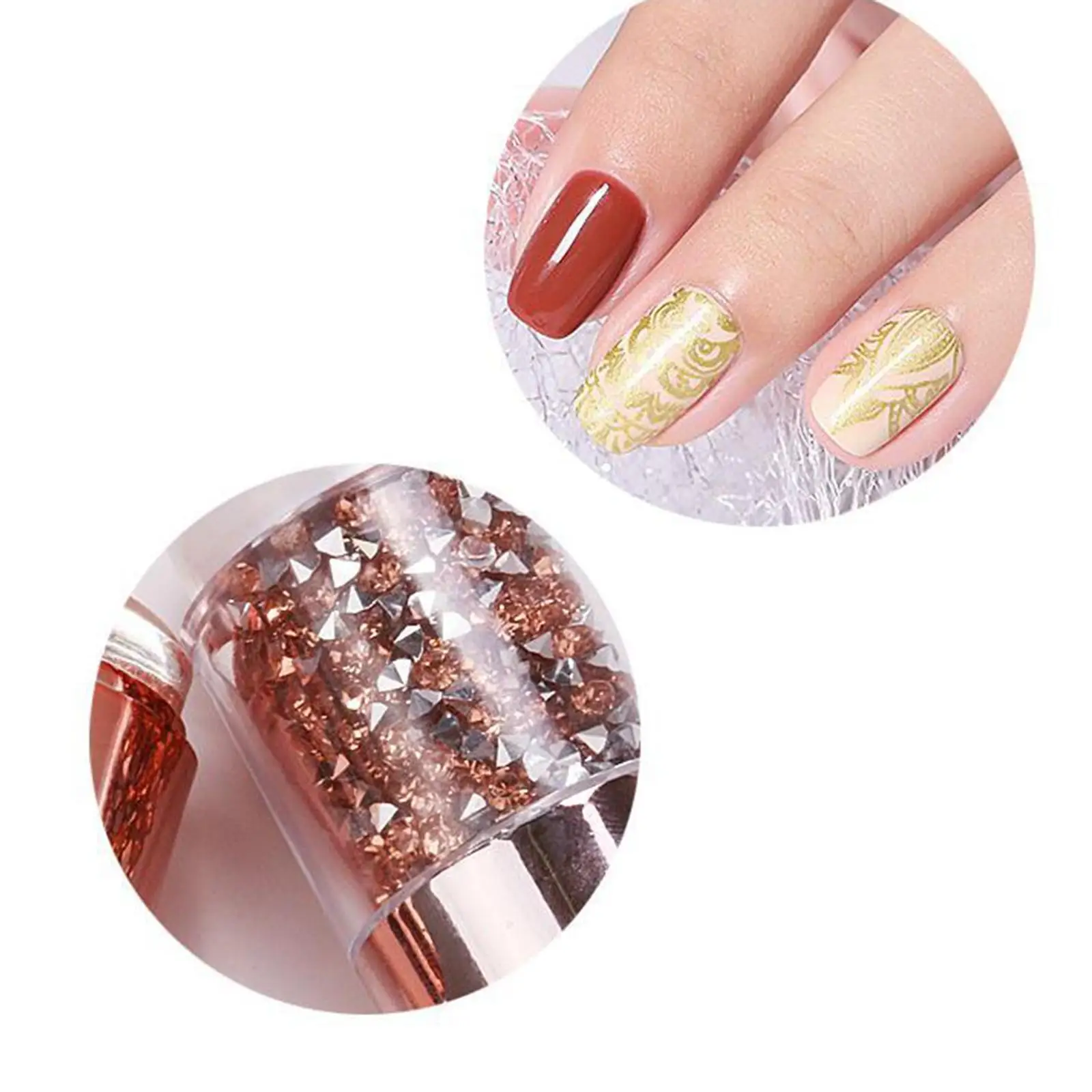 Double White Clear Nail Stamper Silicone Jelly Scraper Manicure Tool Set for DIY Nail Art Stamping Design