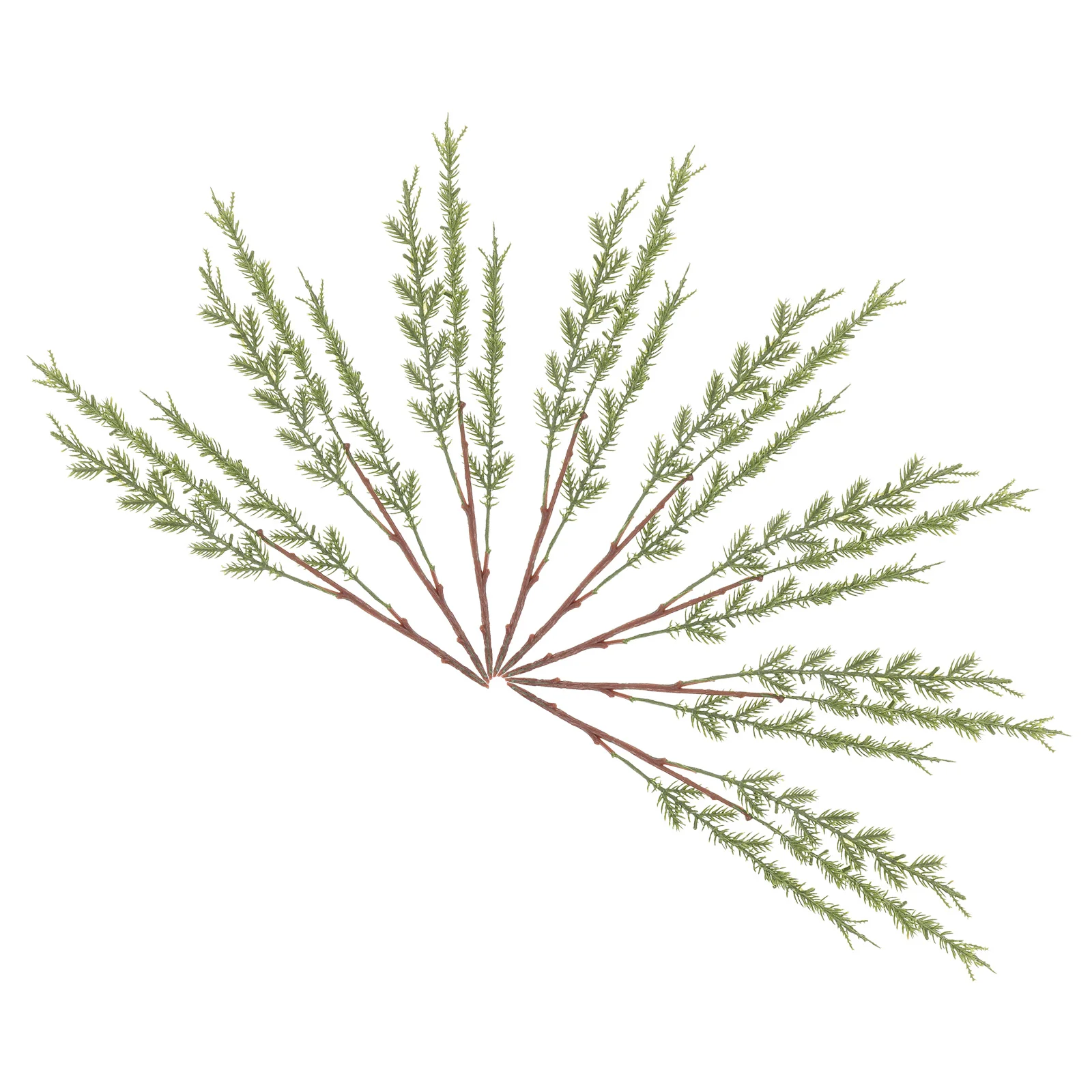 

8Pcs Realistic Artificial Pine Needle Branches Three-Pronged Faux Greenery Stems for Christmas Wreath Garland Holiday Home Decor