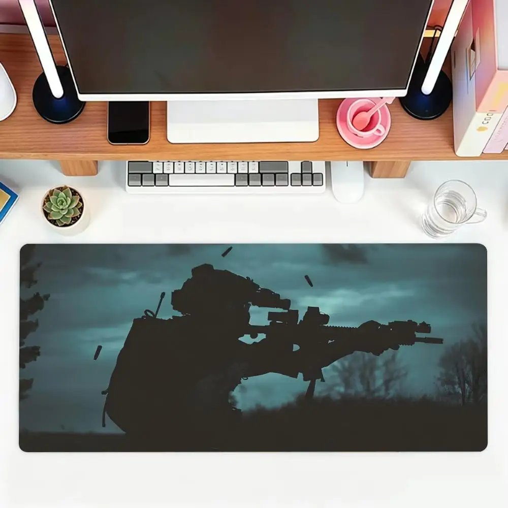 Shooter game Delta Force Mouse Pad Large Gaming Mat, Waterproof Non-Slip Mouse Pad with Stitched Edge
